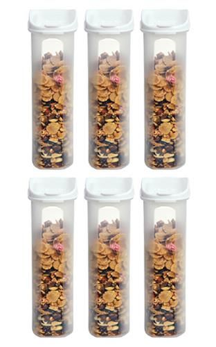 Moonstar Kuru Gıda Bakliyat Saklama Kabı 3 LT 6 Lı Set Beyaz-MAS-101L
