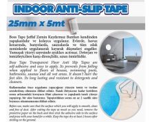 Şeffaf Transparan Zemin Kaydırmaz Duş,Havuz Kaydırmaz Bant 25mmX5MT