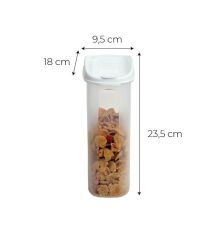 Moonstar Kuru Gıda Bakliyat Saklama Kabı 2,4 LT 6 Lı Set Beyaz-MAS-101