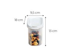 Moonstar Kuru Gıda Bakliyat Saklama Kabı 1,2 LT 6 Lı Set Beyaz-MAS-103