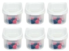 Moonstar Kuru Gıda Bakliyat Saklama Kabı 600 ML 6 Lı Set Beyaz-MAS-104