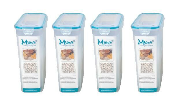 Hava Sızdırmaz Contalı Bakliyat Saklama Kabı 4,5 LT 4 Lü Set-MAB-179