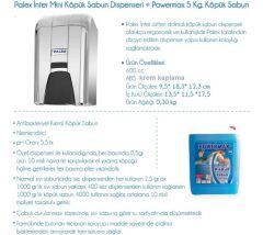 Palex Krom İnter Mini Köpük Sabun Dispenseri + Powermax 5 KG Köpük Sabun-3452-D-K