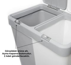 Motek Çamaşır Sepeti Yedek Parça Full Set 40LT 80LT Tümüne Uyumlu