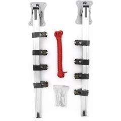 Duvara Monteli Paslanmaz Alüminyum Makaralı Katlanır Çamaşır Askısı İP HEDİYELİ-Acore