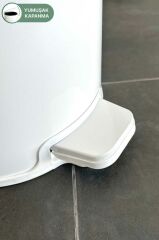 Primanova Cigo Paslanmaz Çelik Çöp Kovası Pedallı 20 Litre-BEYAZ