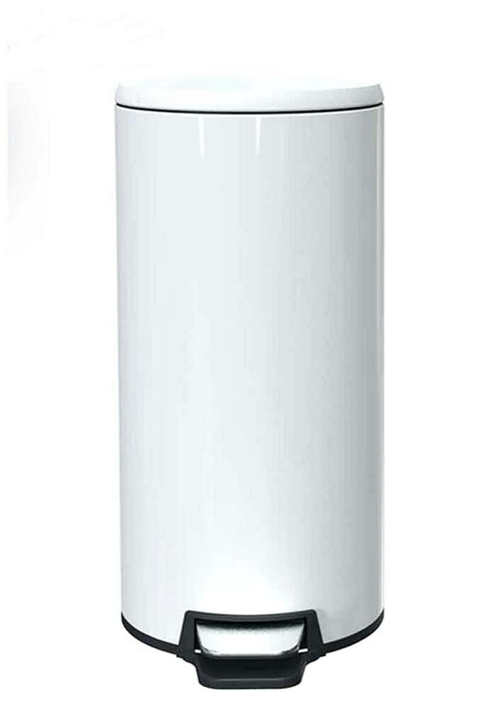 Primanova Cigo Paslanmaz Çelik Çöp Kovası Pedallı 20 Litre-BEYAZ