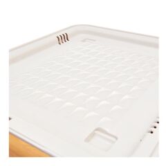 Motek  Patateslik Soğanlık Tekerlekli Organizer Çok Amaçlı Saklama Kutusu 2X33 Lt Bambu+Krem