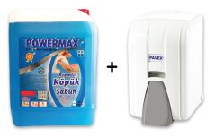 Palex İnter Mini Köpük Sabun Dispenseri Beyaz + Powermax 5 Kg. Köpük Sabun- 3452-D-1