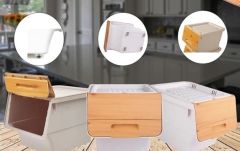 Motek Bambu Tekerlekli Organizer Çok Amaçlı Saklama Kutusu 1X12 Lt