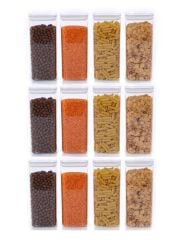 Vakumlu Hava Almaz Saklama Kabı Seti Erzak Kabı 12 Adet 2100 ML