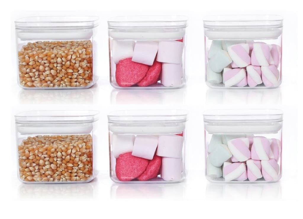 Vakumlu Hava Almaz Saklama Kabı Seti Erzak Kabı 6 Adet 700 ML