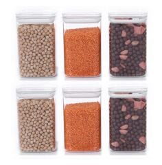 Vakumlu Hava Almaz Saklama Kabı Seti Erzak Kabı 6 Adet 1400 ML