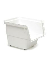 Motek Patateslik Soğanlık Tekerlekli Organizer Çok Amaçlı Saklama Kutusu 2X33 Lt Beyaz+Gri