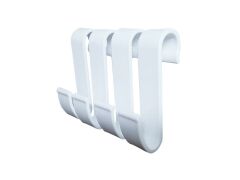Home Havlupan Askılık 4'lü Bornoz Askılığı Çamaşır Havlupan Askı Aparatı-AY-57 beyaz