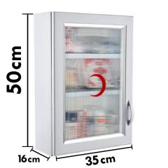 Ecza Dolabı İçi Dolu İlk Yardım İçerikli PVC 50x35x16 CM 159