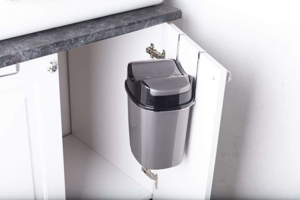 Geseus Mutfak Dolap İçi Askılı Geçmeli Pratik Kapak Çöp Kovası 8,5 LT-SF008