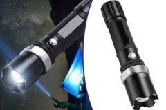 Profesyonel Şarjlı El Feneri Uzun Menzilli Zomlu Acil Durum Feneri Polis Feneri 1800 Lümen-110