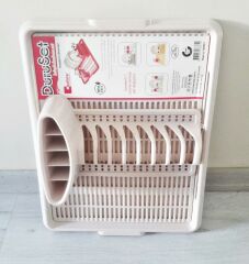 Moonstar Hareketli Tabaklık Bulaşık Durulama Seti Krem-720