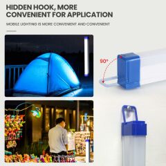 Usb Şarjlı Acil Durum ve Aydınlatma Led Florasan Ev,Kamp,Maden,İşyeri,Balıkcı Lambası 52cm 80W