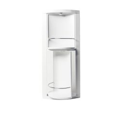 Primanova İki Gözlü Dönerli Banyo Köşe Rafı Beyaz S-03