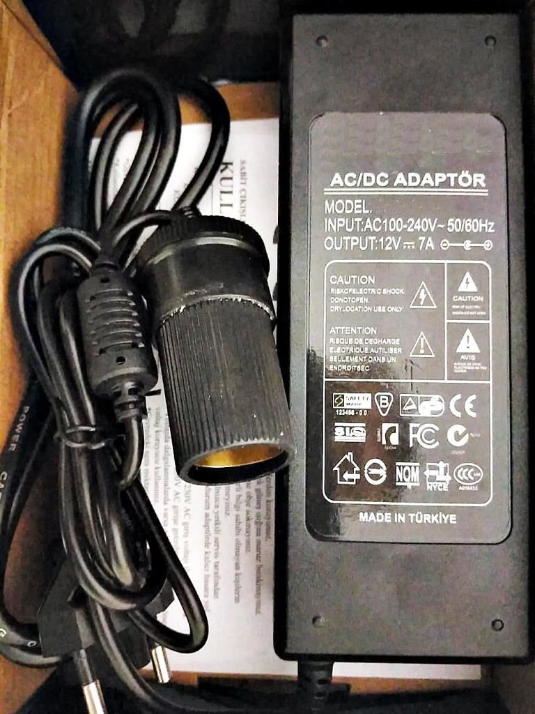 Çakmak Adaptörü Araç Çakmaklık Çevirici Oto buzdolabı Ev Tipi Çevirici 84W/7A/12V(Açıklamayı okumadan ürünü almayınız)