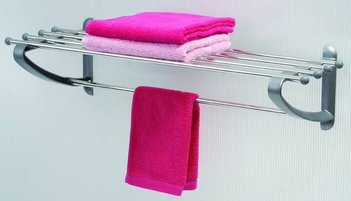 Primanova Banyo Rafı Havluluk Paslanmaz Alüminyum GRİ B12