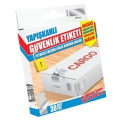Yapışkanlı Güvenlik Etiketi Hassas Gönderilerin Evrakların Güvenkliğini Sağlar 30Ad 80x30mm