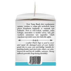 Deri Yaması Kendinden Yapışkanlı Kolay Uygulanır Su Geçirmez 10cmX1,5 Metre-Koyu Kahve