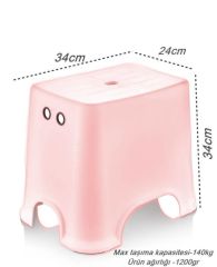 Geseus Banyo Taburesi Çok Amaçlı Tabure Kaymaz Ayakalı Max-140kg Taşıma Kapasitesi-Pembe-5171-84P