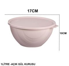 Moon Star Elegance Kapaklı Hava ve Koku Sızdırmaz Yemek Saklama Kabı 1 Litre-RBK-311