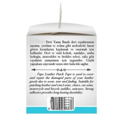 Deri Yaması Kendinden Güçlü Yapışkanlı Kolay Uygulanır Su Geçirmez 10cmX1,5 Metre-Açık Gri