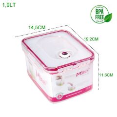 Moonstar vakumlu saklama kabı Sıfır Havasız Ortam 1.9 Litre+Pompa-MVAC183