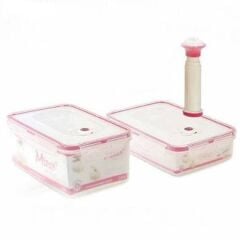 Moonstar Vakumlu Saklama Kabı 0.8 + 1.6 Lt.+Pompa