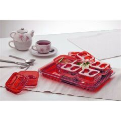 Moonstar Tepsili Kahvaltılık Set Tepsili 6 Parça-KS-825