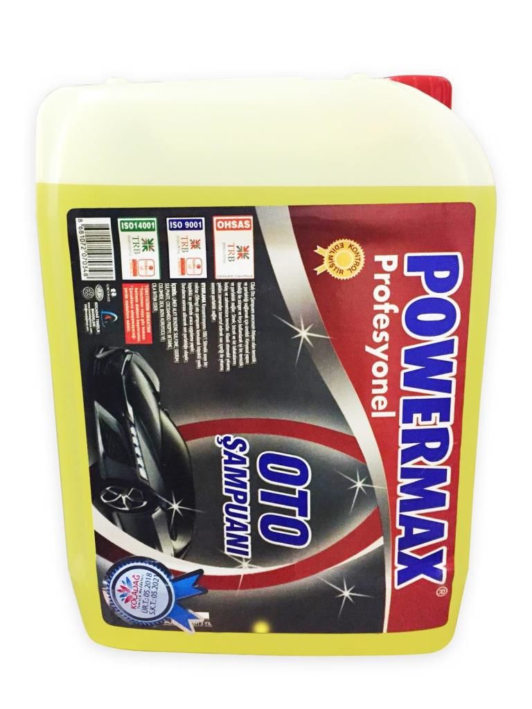 Powermax Profesyonel Cilalı Oto Şampuanı Fırça İle Yıkma 4X5 Kg.