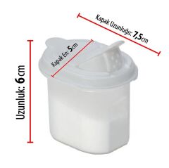 Moon Star İkili Tuzluk Baharatlık Karabiberlik Pratik Kullanım 2x100ML beyaz