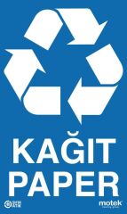 Motek Geri Dönüşüm Cam Kağıt Atık Çöp Kovası 80Lt-CK415