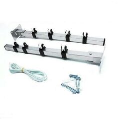 Duvara Monteli Paslanmaz Makaralı Katlanır Çamaşır Askısı-İP HEDİYELİ