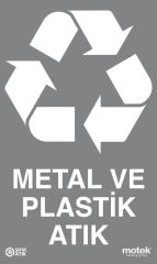 Motek Geri Dönüşüm Metal Plastik Evsel Atık Çöp Kovası 80Lt-MPE416