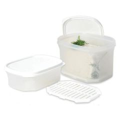 Moon Star Peynir Saklama Kabı Süzgeçli Hava Sızdırmaz 1,8+0,9 Litre-MID-ST200