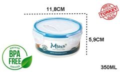 Moon Star Mlook Round 350ML Kilitli  Silindir Saklama Kabı ML-174