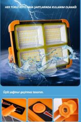 Taşınabilir Solarlı Çalışma Ve Kamp Işığı, Powerbanklı Güneş Enerjili Işıldak,Fener-150W 200 Lümen 264 Ledli-KÇ