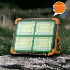Taşınabilir Solarlı Çalışma Ve Kamp Işığı, Powerbanklı Güneş Enerjili Işıldak,Fener-150W 200 Lümen 264 Ledli-KÇ