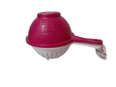 Moonstar Küvetli Süzgeç Pratik Çift Yönlü Süzgeç-CLB-355-FUŞYA+BEYAZ