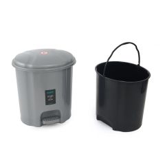 Motek Elit Pedallı Plastik Çöp Kovası İç Kovalı 22 LT Gümüş Gri