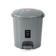 Motek Elit Pedallı Plastik Çöp Kovası İç Kovalı 22 LT Gümüş Gri