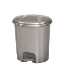 Motek Elit Pedallı Plastik Çöp Kovası İç Kovalı 6 LT Gümüş Gri