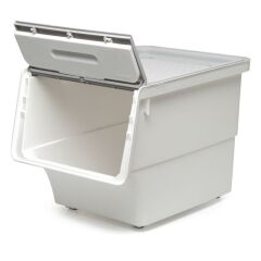 Motek Patateslik Soğanlık Tekerlekli Organızer Eşya ve Erzak Kutusu 3x33Lt Gri+Beyaz MT05
