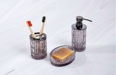 Primanova Irene Cam Banyo Seti Üç Parça